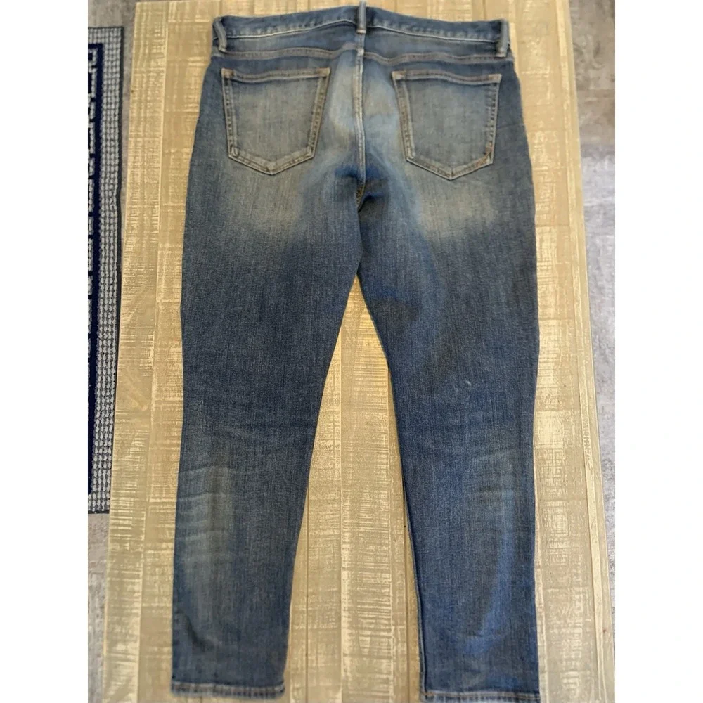 Banana Republic Travel Skinny Fit Jeans Mens 35x30 (Fits 36x30) Faded Distressed